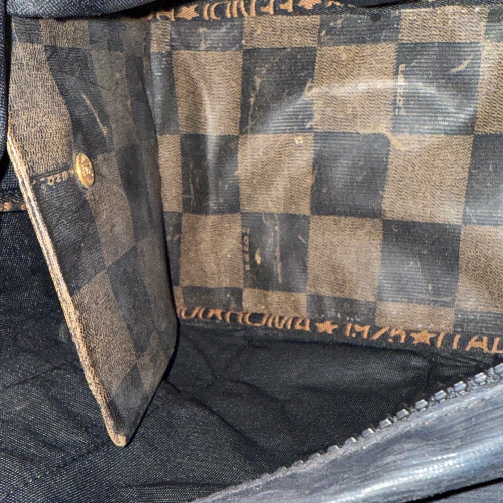 Painted FENDI Roma Nylon Tote Bag Black Rare - Picture 11 of 14
